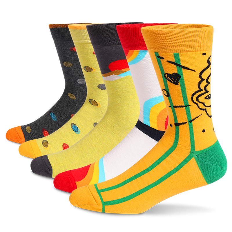 Cotton Crew Sock Pack - Calcetines de vestir divertidos para hombre,