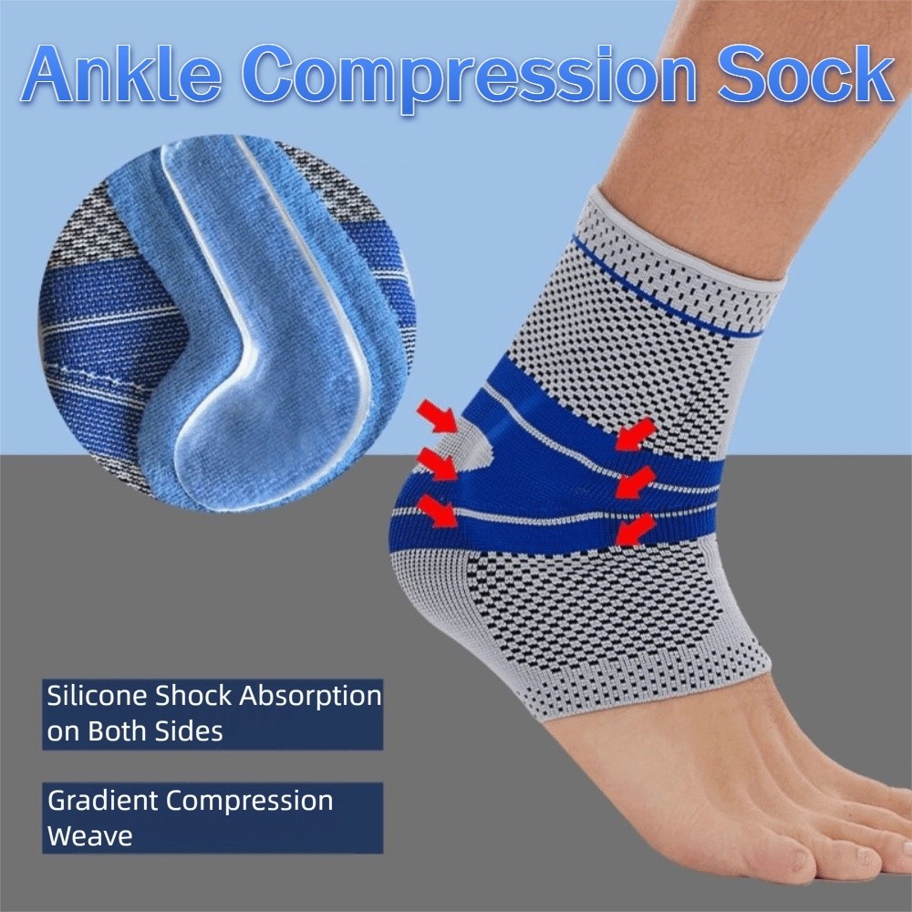 Ankle Brace Sock - Tobillera Deportiva Tejida, Ligera y Transpirable,