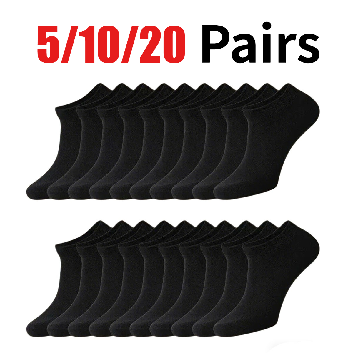 5/10/ ﻿ 20 Pares de Calcetines - Ankle Sock Low Cut reseña y precio