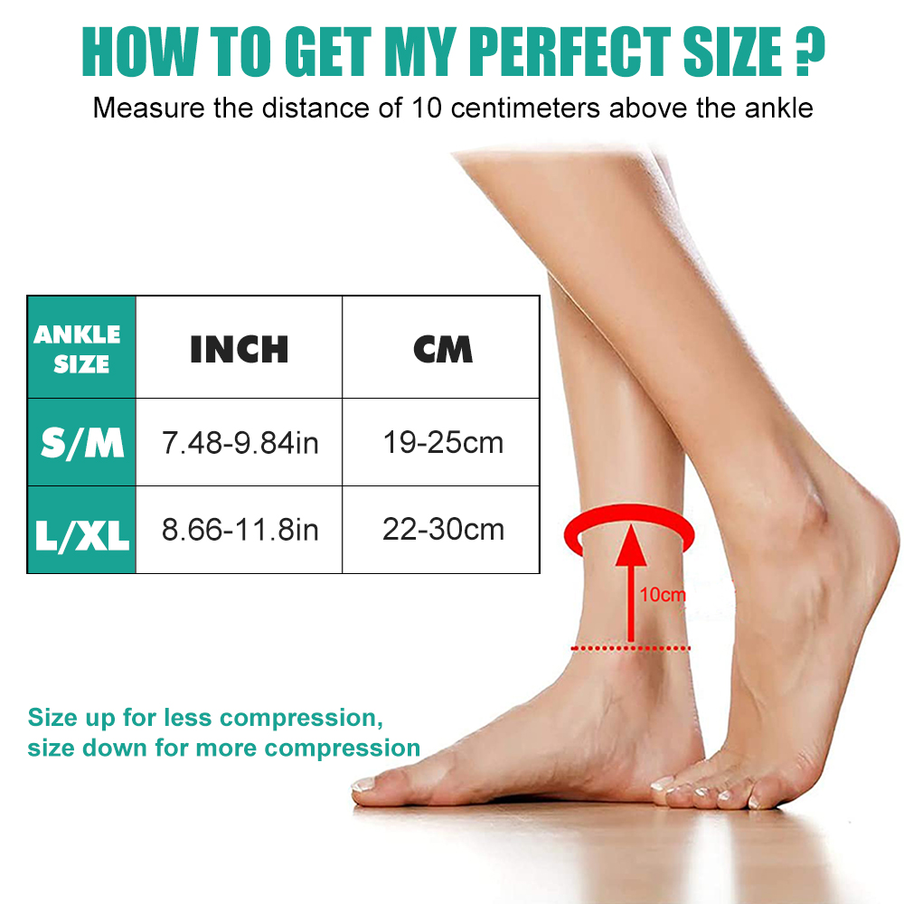 1 par de mangas de compresión  - Ankle Brace Sock reseña y precio