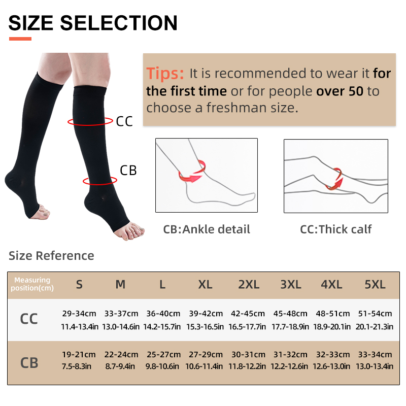S-5XL de compresión médica par - Compression Sleeve Calf reseña y precio